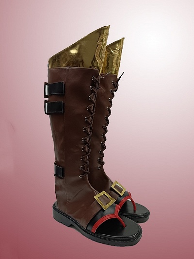 Genshin Impact Thoma Brown Cosplay Shoes