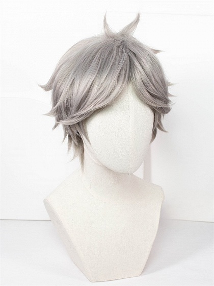 Haikyu!! Karasuno High No.2 Kōshi Sugawara Grey Cosplay Wig