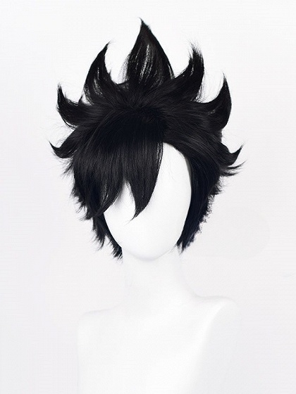 Haikyu!! Nekoma High No.1 Tetsurō Kuroo Black Cosplay Wig 