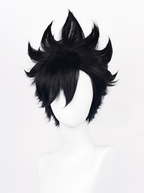 Haikyu!! Nekoma High No.1 Tetsurō Kuroo Black Cosplay Wig 