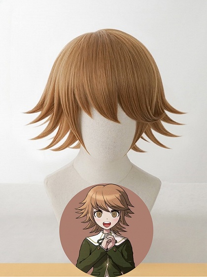 Danganronpa Chihiro Fujisaki Light Brown Cosplay Short Wig