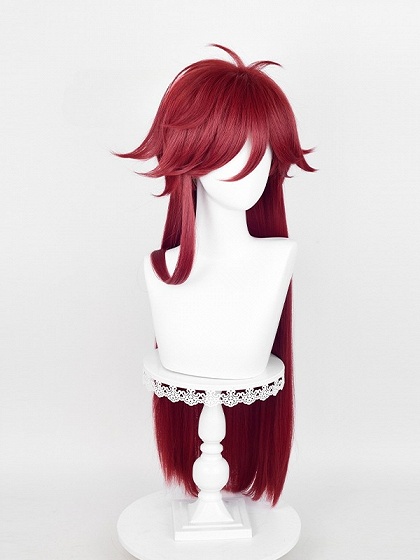 Black Butler Grelle Sutcliff Cosplay Rose Red Long Wig
