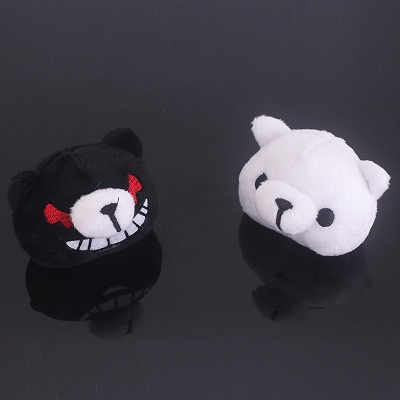Danganronpa Junko Enoshima Monokuma Plush Hairclips Cosplay Props