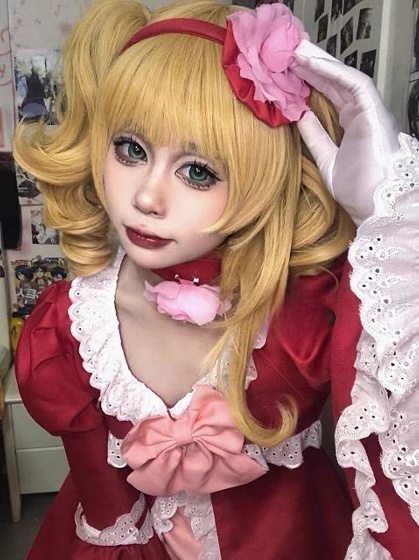 Black Butler Elizabeth Midford Blonde Double Ponytail Cosplay Wig