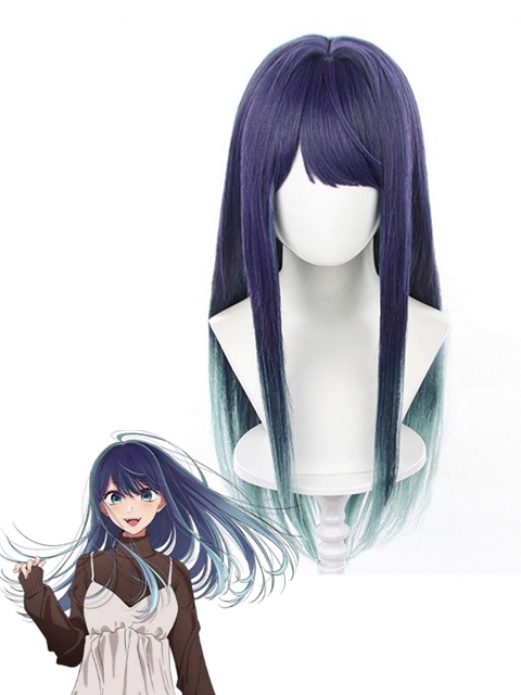 Oshi No Ko Season 2 Akane Kurokawa Cosplay Purple and Blue Long Straight Wig