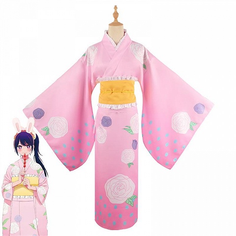 Oshi No Ko Season 2 Ai Hoshino Cosplay Costume Pink Kimono Dress