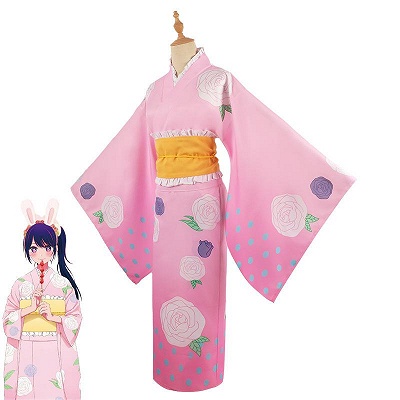 Oshi No Ko Season 2 Ai Hoshino Cosplay Costume Pink Kimono Dress