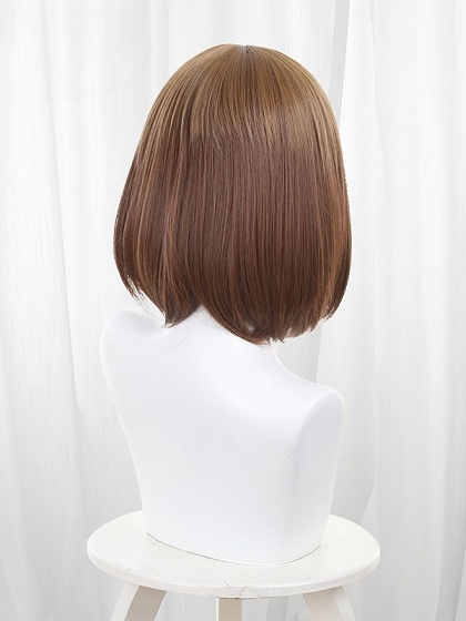 My Deer Friend Nokotan Noko Shikanoko Cosplay Brown Bob Cut Wig