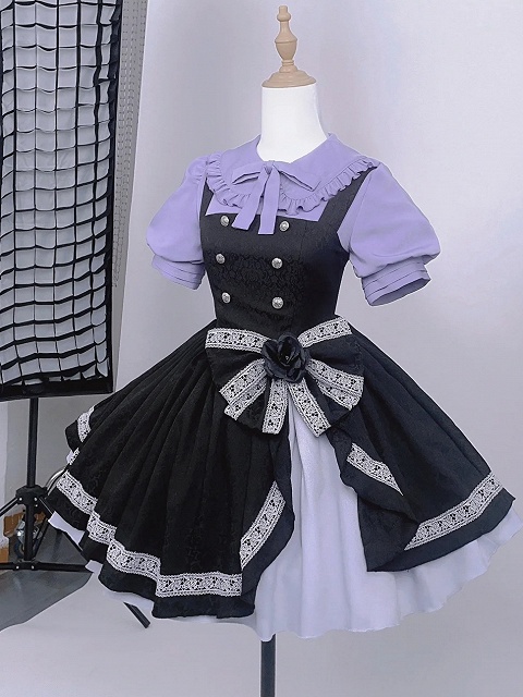 Love, Chunibyo & Other Delusions Rikka Takanashi Cosplay Costume Goth Dress Fullset