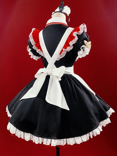 Needy Streamer Overload Ame-chan Cosplay Costume Maid Dress Fullset