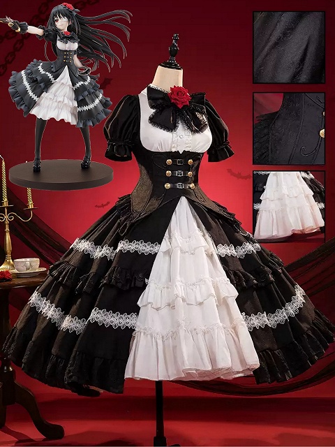Date A Live Kurumi Tokisaki Cosplay Costume 30th Anniversary Dress Fullset