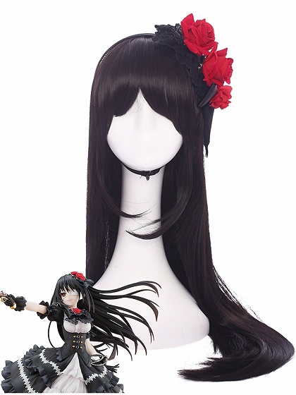 Date A Live Kurumi Tokisaki Cosplay 30th Anniversary Brown Long Wig