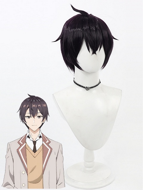 Alya Sometimes Hides Her Feelings in Russian Masachika Kuze Cosplay Deep Purple Short Wig