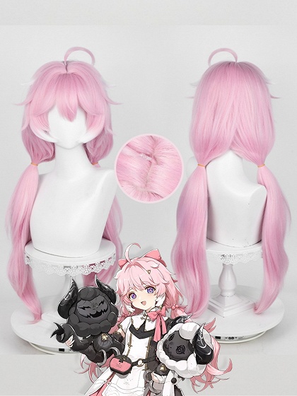 Wuthering Waves Encore Cosplay Pink Long Wig