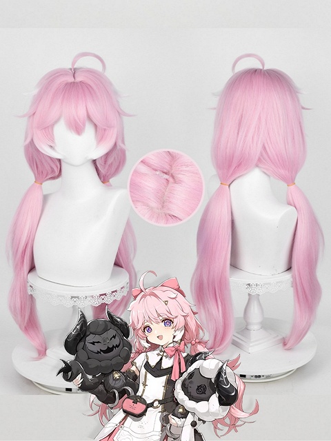 Wuthering Waves Encore Cosplay Pink Long Wig