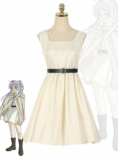 Frieren: Beyond Journey's End Frieren Cosplay Costume Cloak with Dress Set