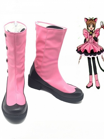 Cardcaptor Sakura Sakura Kinomoto Cosplay Shoes Pink Boots