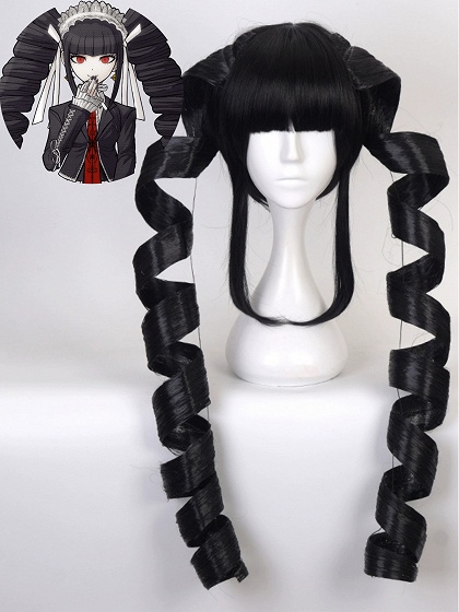 Danganronpa Celestia Ludenberg Cosplay Black Wig
