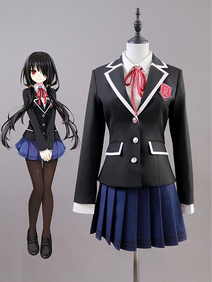 Date A Live Kurumi Tokisaki Cosplay Costume School Uniform