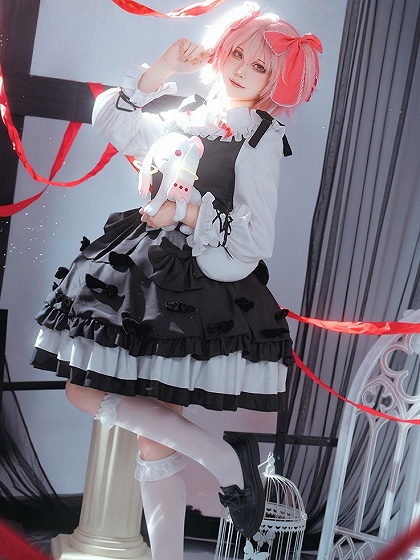 Puella Magi Madoka Magica Madoka Kaname Cosplay Costume Lolita Dress Fullset