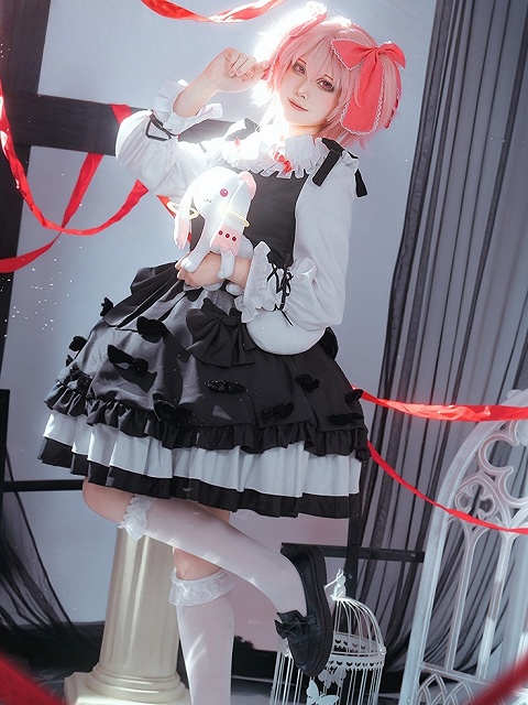 Puella Magi Madoka Magica Madoka Kaname Cosplay Costume Lolita Dress Fullset