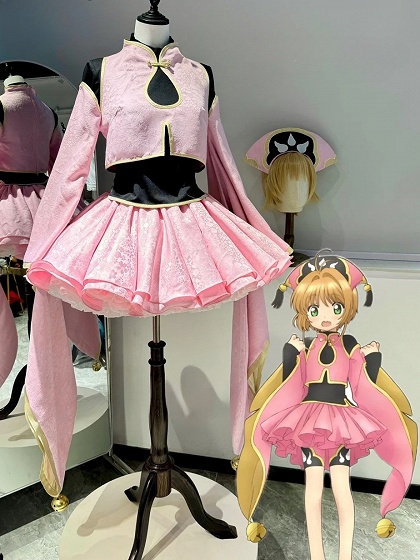 Cardcaptor Sakura Sakura Kinomoto Cosplay Costume Sakura Pink Battle Costume