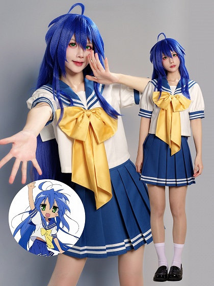 Lucky Star Konata Izumi Cosplay Costume School Uniform