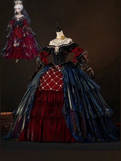 Identity V Bloody Queen Mary Cosplay Costume False Hope Costume First Form Gorgeous Dress Fullset