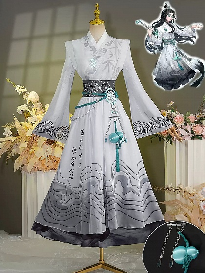 Identity V Antiquarian Qi Shiyi Cosplay Costume Symphony of Ink Hanfu Fullset