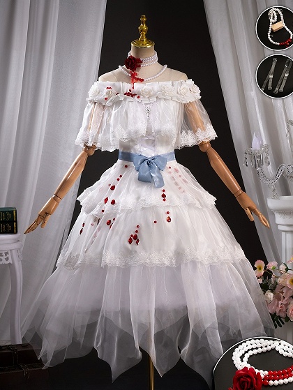 Identity V Bloody Queen Mary Cosplay Costume False Hope Costume Second Form Fullset