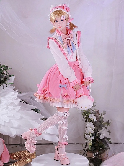 Identity V Gardener Emma Woods Cosplay Costume Hello Kitty Dream Costume Dress Fullset