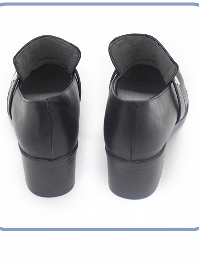 Identity V Hermit Alva Lorenz Cosplay Shoes Orientation Day Costume Black PU Shoes