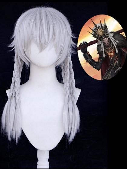 Identity V Night Watch Ithaqua Cosplay Wig Morningstar Costume Light Silver Wig