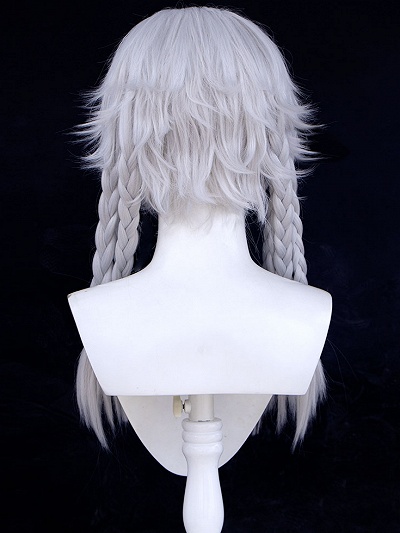 Identity V Night Watch Ithaqua Cosplay Wig Morningstar Costume Light Silver Wig