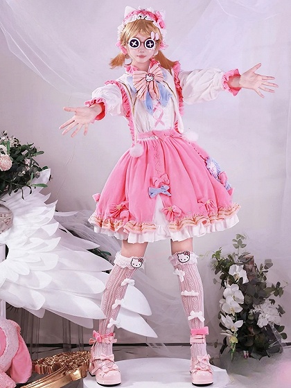 Identity V Gardener Emma Woods Cosplay Costume Hello Kitty Dream Costume Dress Fullset