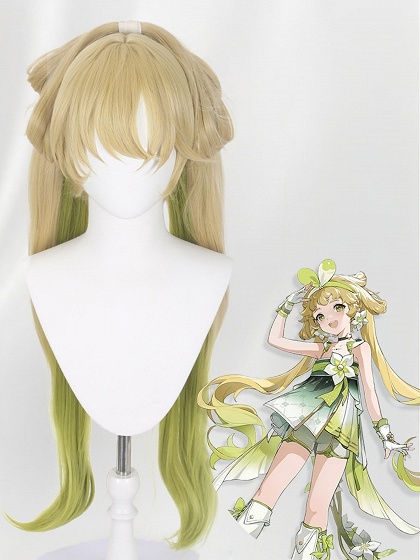Wuthering Waves Verina Yellow and Green Cosplay Wig