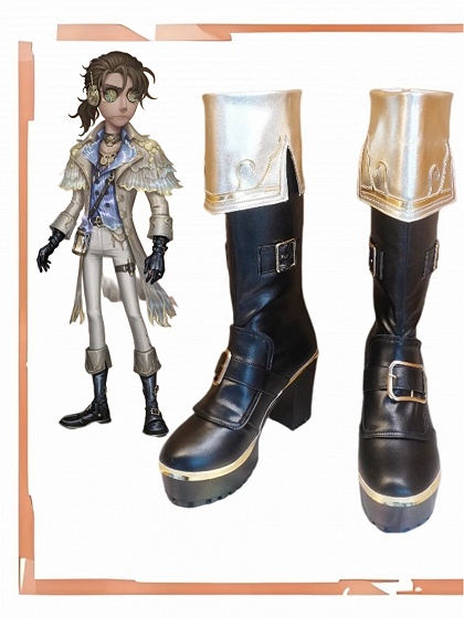 Size 35-47 Identity V Mercenary Naib Subedar Cosplay Shoes Cabinet of Curiosities Costume High Block Heel Boots