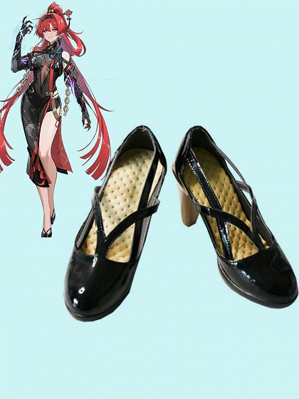 Wuthering Waves Yinlin Cosplay Shoes Black High Heels