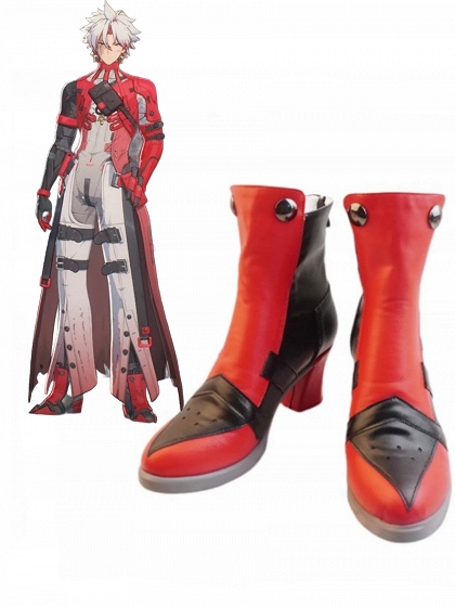Wuthering Waves Scar Cosplay Shoes Black and Red Boots