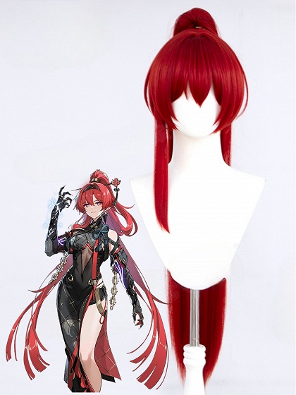 Wuthering Waves Yinlin Red Cosplay Wig 