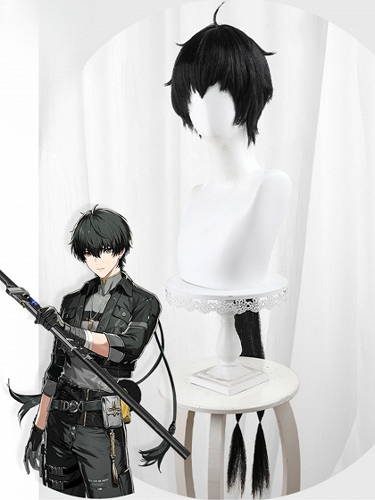 Wuthering Waves Male Rover Black Cosplay Wig