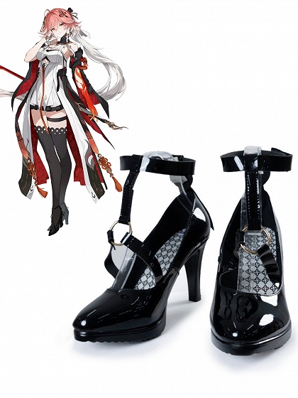 Wuthering Waves Changli Cosplay Shoes Black High Heels