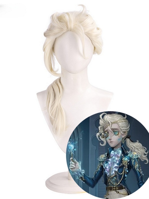 dentity V Composer Frederick Kreiburg Cosplay Wig Phantom Sail Costume Milk White Wig