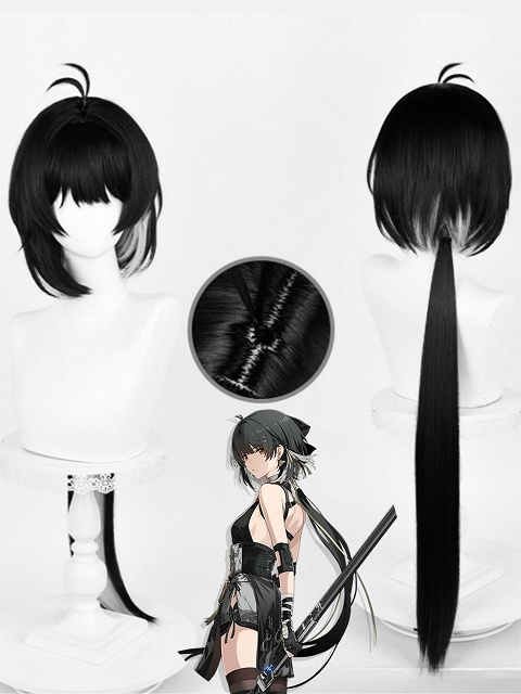 Wuthering Waves Female Rover Black Cosplay Wig