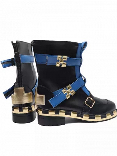 Size 34-50 Genshin Impact Kinich Cosplay Shoes Black and Blue Boots