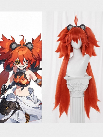 Zenless Zone Zero Koleda Belobog Cosplay Wig Orange Long Wig