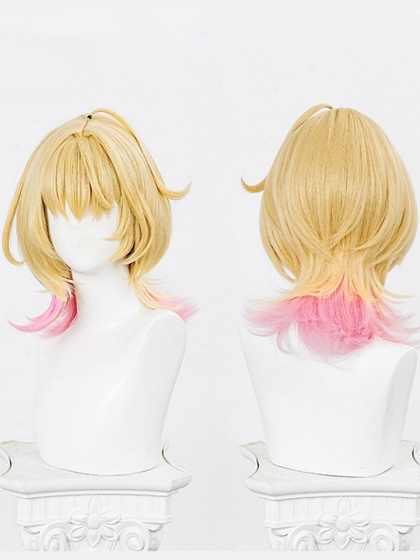 Genshin Impact Emilie Blonde and Pink Ombre Hair Color Cosplay Wig