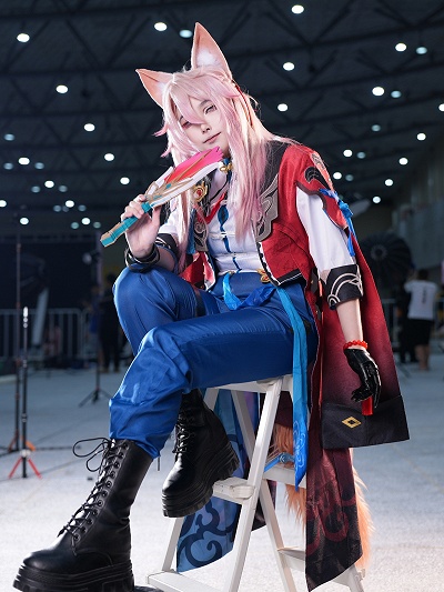 Honkai: Star Rail Jiaoqiu Cosplay Props PVC Fan