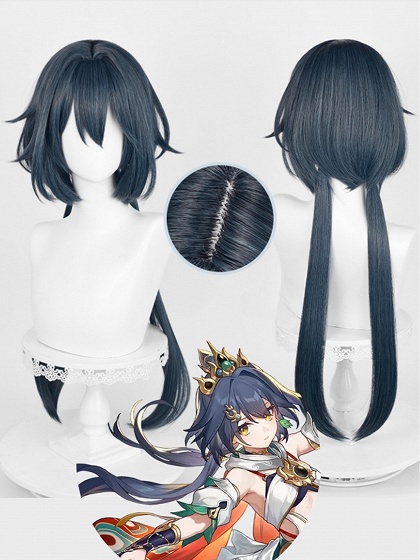Honkai: Star Rail Yunli Dusty Blue Cosplay Wig