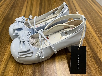 Kakkoiicos Round Toe Blue Mary Jane Shoes